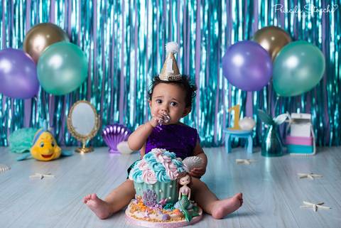 Smash the Cake Pequena Sereia'