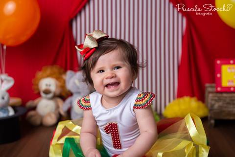 Ensaio Bebê Menina 1 ano Circo SP Zona Sul'