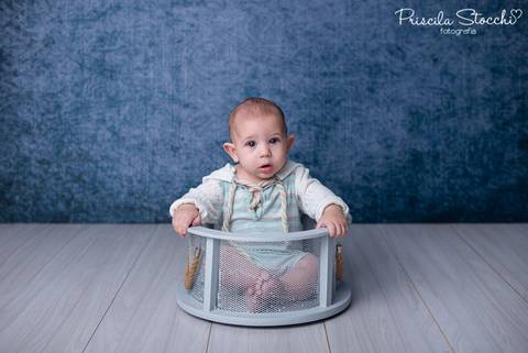 Ensaio Fotográfico Estúdio Bebê 6 meses SP Zona Sul'