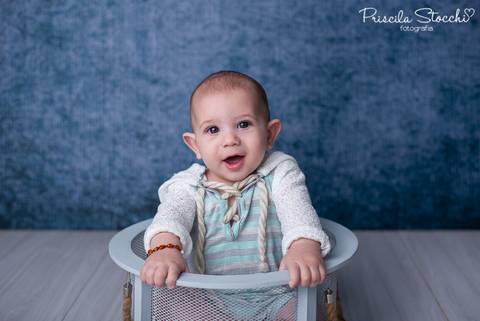 Ensaio Fotográfico Estúdio Bebê 6 meses SP Zona Sul'