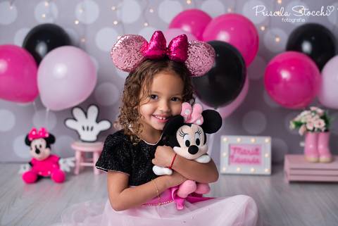 Ensaio Minnie Rosa 4 anos SP'
