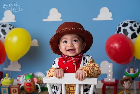 Ensaio 1 ano Woody Toy Story São Paulo'