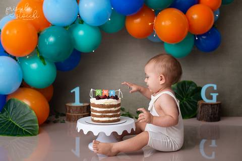 Smash the Cake Dinossauro 1 ano SP'