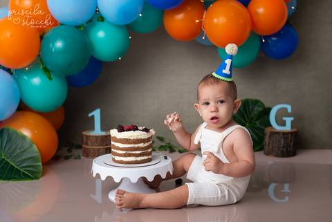 Smash the Cake Dinossauro 1 ano SP'