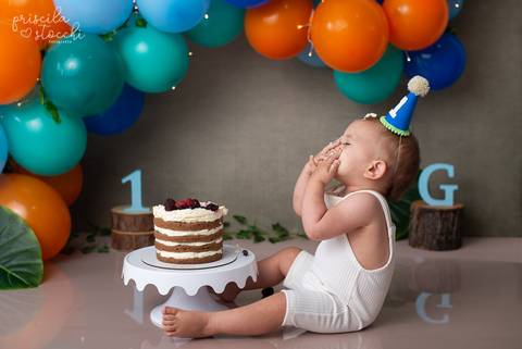 Smash the Cake Dinossauro 1 ano SP'