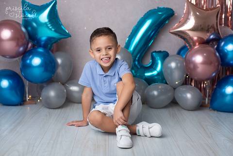 Ensaio de Aniversário Menino 4 anos SP'