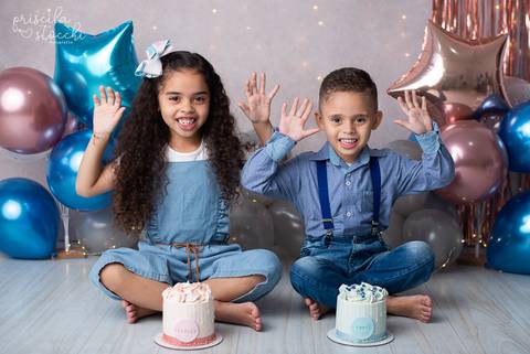 Smash the Cake Irmãos 4 anos 6 anos SP'