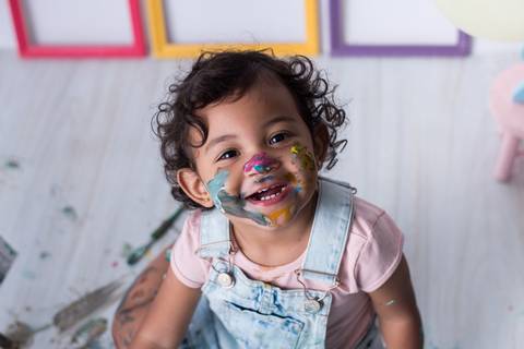 Ensaio com Tintas 2 anos estúdio SP Zona Sul'