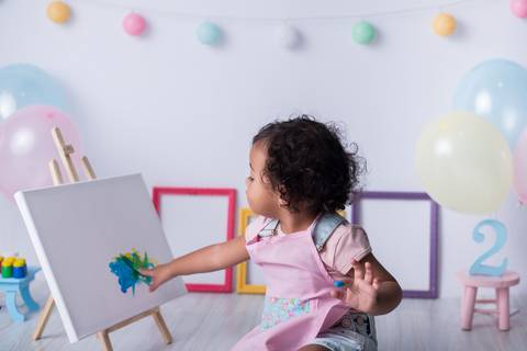 Ensaio com Tintas Menina 2 anos SP Zona Sul'