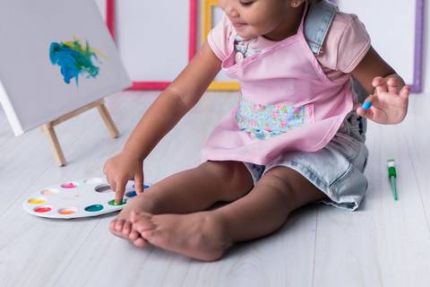 Ensaio com Tintas Menina 2 anos SP Zona Sul'