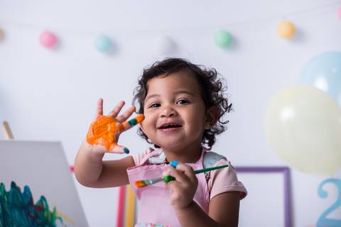 Ensaio com Tintas 2 anos Menina São Paulo'