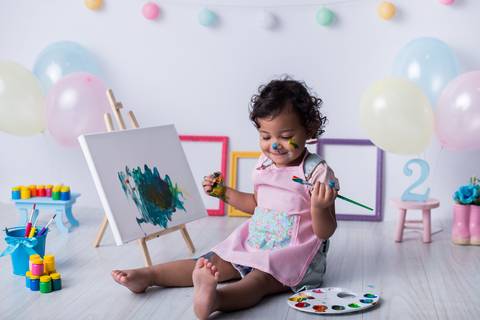 Ensaio Fotográfico com Tintas 2 anos SP'