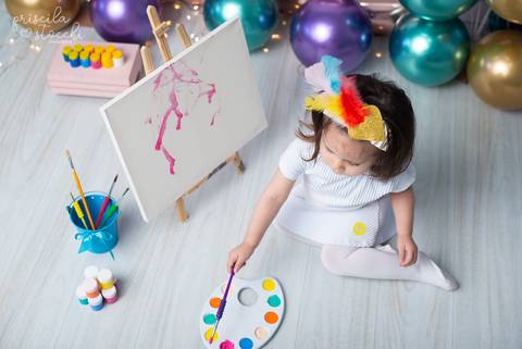 Ensaio com Tintas Menina São Paulo'