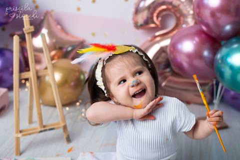 Ensaio Infantil com Tintas SP Zona Sul'