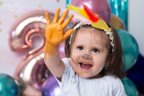 Ensaio Fotográfico com Tintas 2 anos SP Zona Sul'