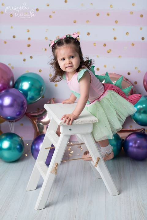 Ensaio com Balões 2 anos Delicado Colorido São Paulo'