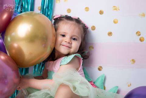 Ensaio 2 anos Balões Coloridos São Paulo'