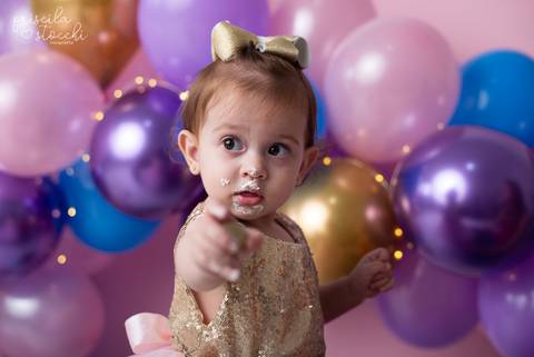 Smash the Cake 1 ano Luxo Balões SP'