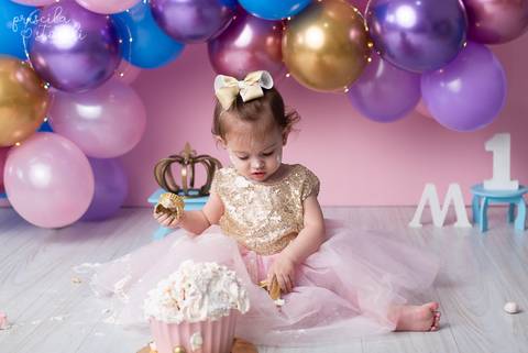 Smash the Cake 1 ano Menina Princesa SP'