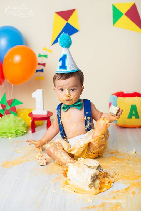 Ensaio com Bolo 1 ano Brinquedos SP'