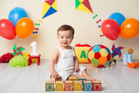 Ensaio 1 ano Brinquedos Estúdio SP'