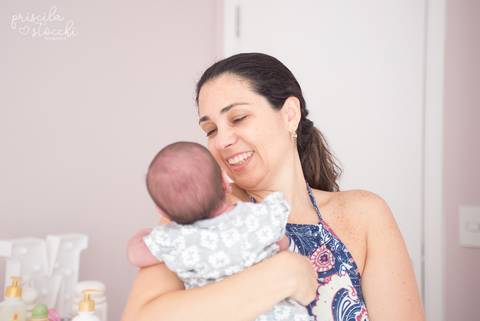 Ensaio Newborn Lifestyle com a vovó em casa SP'