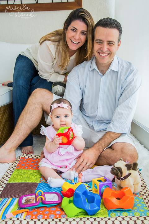 Fotos de Família Bebê 6 meses Lifestyle em casa SP'