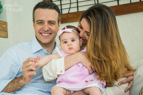 Ensaio de Família Bebê 6 meses Lifestyle em casa SP'