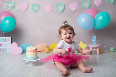 Smash the Cake 1 ano Candy Colors São Paulo'