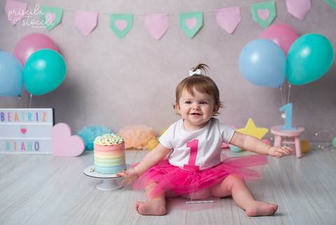 Smash the Cake 1 ano Candy Colors São Paulo'