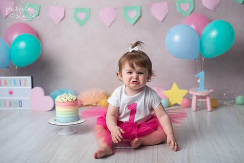 Smash the Cake 1 ano Candy Colors SP'