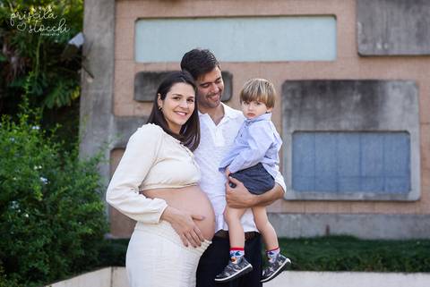 Ensaio Gestante com filho mais velho Parque Burle Marx SP'