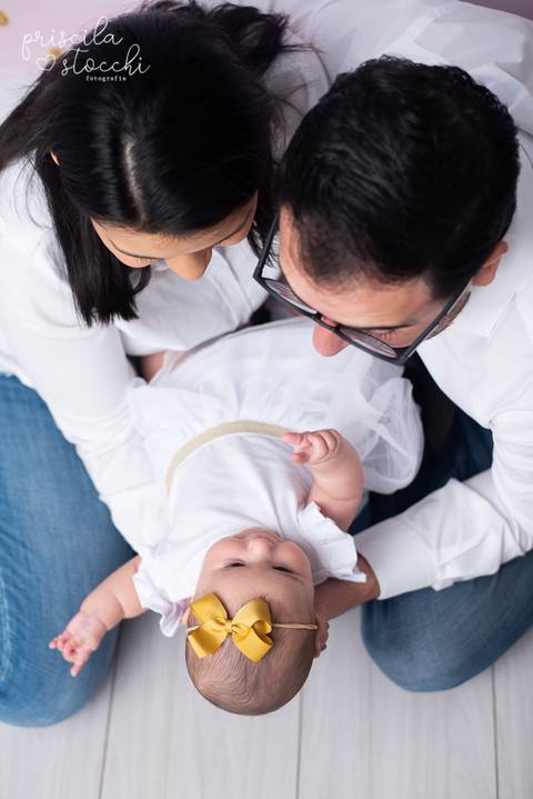 Fotos em Família Bebê 3 meses'