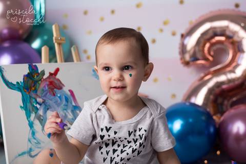 Ensaio Infantil com Tintas São Paulo'