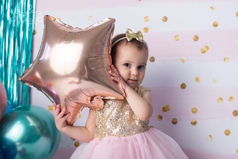 Ensaio Infantil 2 anos com balões SP'