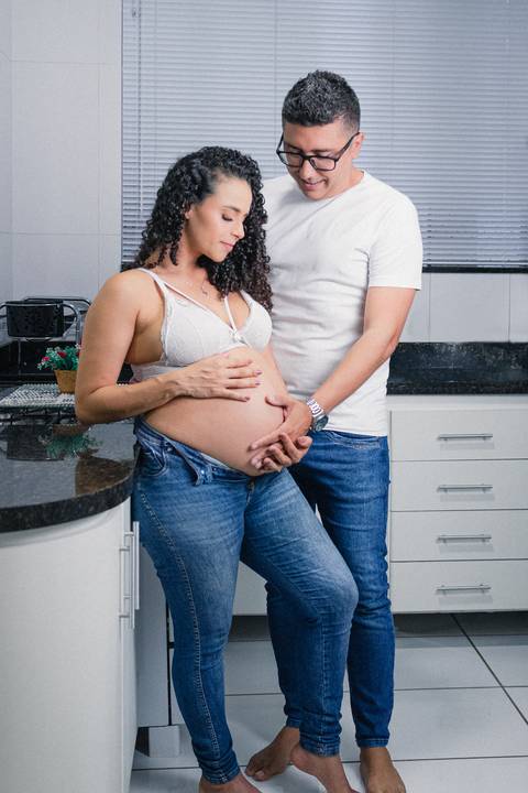 Foto Grávida em casa'