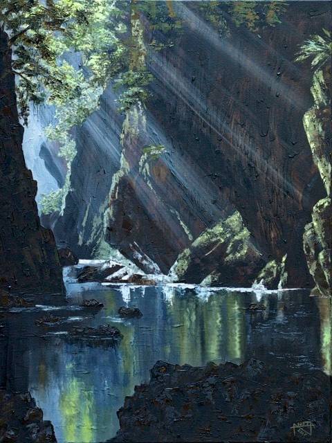 Mystery Forest, 60x80x4cm, oil on canvas, palette knife'