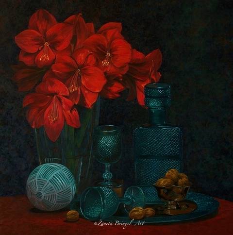 Nocturnal Blooming, 100x100x2cm, oil on canvas'