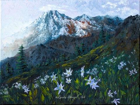 Misty Mountains, 60x80x4cm, oil on canvas, palette knife'