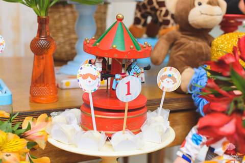 Aniversário Infantil com decoração no tema circo em São Paulo'