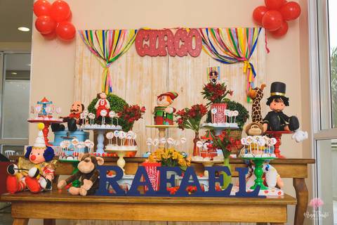 Aniversário Infantil com decoração no tema circo em São Paulo'