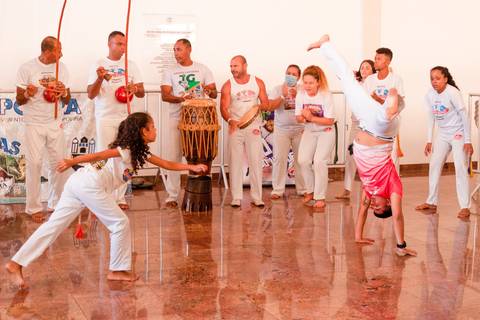 Teve Oficina de Capoeira na manhã do segundo dia de evento.'