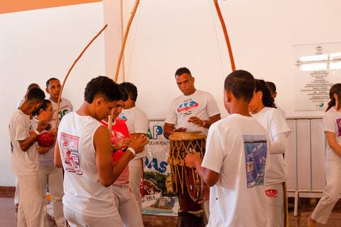 Teve Oficina de Capoeira na manhã do segundo dia de evento.'