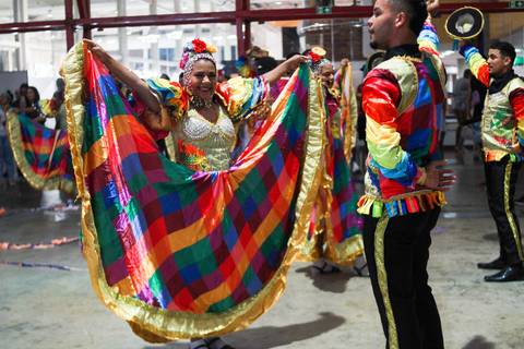 Coco de roda Reis do Cangaço animou a noite do segundo dia de evento.'