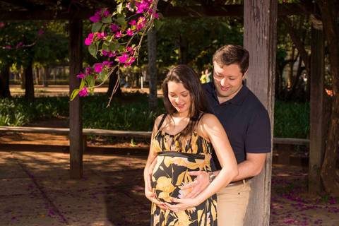 Ensaio de Gestante no parque em São Paulo'