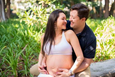 Ensaio de Gestante no parque em São Paulo'