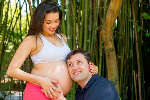 Ensaio de Gestante no parque em São Paulo'
