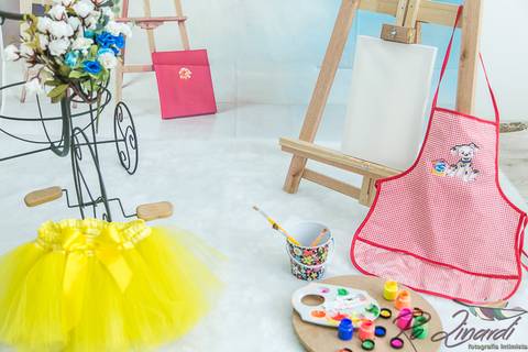 pintando o set Laurinha'