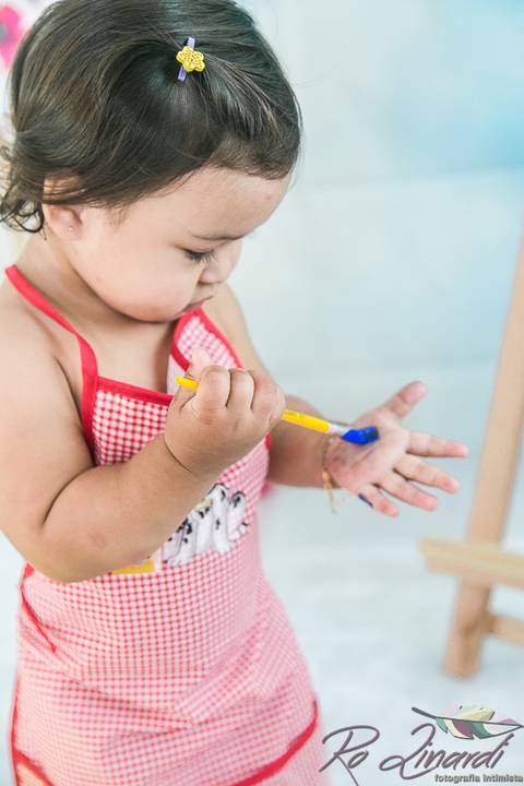 pintando o set Laurinha'