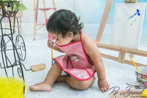 pintando o set Laurinha'